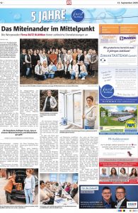 Jubiläum BLITZ BLANKen in Bremervörder Zeitung